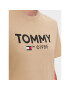 Tommy Jeans Tricou Essential DM0DM18264 Bej Slim Fit - Pled.ro