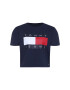 Tommy Jeans Tricou Flag DW0DW07153 Bleumarin Regular Fit - Pled.ro