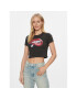 Tommy Jeans Tricou Lips DW0DW17373 Negru Slim Fit - Pled.ro