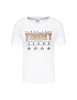 Tommy Jeans Tricou Metallic Tommy DW0DW10197 Alb Slim Fit - Pled.ro