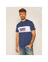 Tommy Jeans Tricou Pieced Band Logo Tee DM0DM08360 Bleumarin Regular Fit - Pled.ro