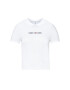 Tommy Jeans Tricou polo Linear Logo DW0DW09909 Alb Regular Fit - Pled.ro