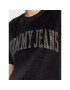 Tommy Jeans Tricou Rhinestone DW0DW14903 Negru Oversize - Pled.ro