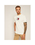 Tommy Jeans Tricou Small Flag Tee DM0DM08351 Alb Regular Fit - Pled.ro