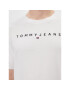 Tommy Jeans Tricou Tjm Reg Linear Logo Tee Ext DM0DM17993 Alb Regular Fit - Pled.ro