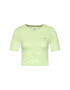 Tommy Jeans Tricou Tjw Crop Ruche Top DW0DW10131 Verde Slim Fit - Pled.ro