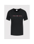 Tommy Jeans Tricou Tjw Rwb Linear DW0DW10409 Negru Slim Fit - Pled.ro