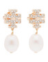 Tory Burch Cercei Kira Pave Pearl Drop Earring 60525 Auriu - Pled.ro