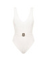 Tory Burch Costum de baie Miller Plunge 73219 Bej - Pled.ro