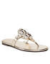 Tory Burch Flip flop Miller Metallic Wrinkled Leather 90590 Auriu - Pled.ro