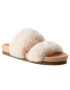 Tory Burch Șlapi Sheldon Shearling Two 50166 Alb - Pled.ro