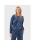 Triumph Cămașă pijama Mix & Match Velour 10213406 Bleumarin Relaxed Fit - Pled.ro