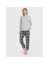 Triumph Pantaloni pijama Mix & Match 10209595 Albastru Relaxed Fit - Pled.ro