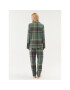 Triumph Pijama Boyfriend PW X Checks 10216554 Verde Relaxed Fit - Pled.ro