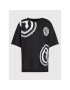 Trussardi Tricou Logo Print 56T00413 Negru Oversize - Pled.ro