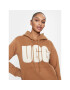 Ugg Bluză Rey fluff Logo Hoodie 1144506 Maro Regular Fit - Pled.ro