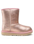 Ugg Pantofi Kids' Classic II Metallic Glitter 1123663K Roz - Pled.ro