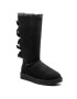 Ugg Pantofi W Bailey Bow Tall II 1016434 Negru - Pled.ro