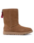 Ugg Pantofi W Classic Short Logo Zip 1122672 Maro - Pled.ro