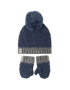 Ugg Set mănuși și căciulă K Infant Knit Hat And Mitt Set 18802 Albastru - Pled.ro