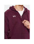 Under Armour Bluză Ua Rival Fleece Fz Hoodie 1379767 Vișiniu Loose Fit - Pled.ro