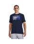 Under Armour Tricou UA TEAM ISSUE WORDMARK SS 1329582 Bleumarin Regular Fit - Pled.ro