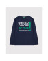 United Colors Of Benetton Bluză 3I1XC151S Bleumarin Relaxed Fit - Pled.ro