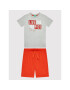 United Colors Of Benetton Set tricou și pantaloni scurți 3096CK002 Gri Regular Fit - Pled.ro