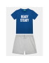 United Colors Of Benetton Set tricou și pantaloni scurți 3096CK006 Albastru Regular Fit - Pled.ro