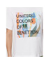 United Colors Of Benetton Tricou 3BL0D103K Alb Relaxed Fit - Pled.ro