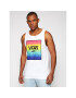 Vans Tank top Print Box VN0A31EX Alb Classic Fit - Pled.ro