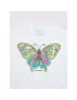 Vans Tricou Fly Butter Crew VN0A5LEN Alb Regular Fit - Pled.ro