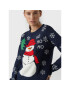 Vero Moda Pulover Snowman 10272448 Bleumarin Regular Fit - Pled.ro