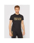 Versace Jeans Couture Tricou Logo Foil 71GAHT04 Negru Regular Fit - Pled.ro