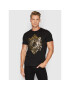 Versace Jeans Couture Tricou Vemblem Leaf 71GAHF05 Negru Regular Fit - Pled.ro