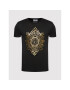 Versace Jeans Couture Tricou Vemblem Leaf 71GAHF05 Negru Regular Fit - Pled.ro