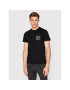 Versace Jeans Couture Tricou Vemblem Rub 73GAHT06 Negru Regular Fit - Pled.ro