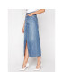 Victoria Victoria Beckham Fustă de blugi Front Split Denim 2420DSK002098A Albastru Regular Fit - Pled.ro