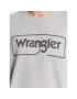 Wrangler Bluză Frame Logo Crew W662HAX37 Gri Regular Fit - Pled.ro