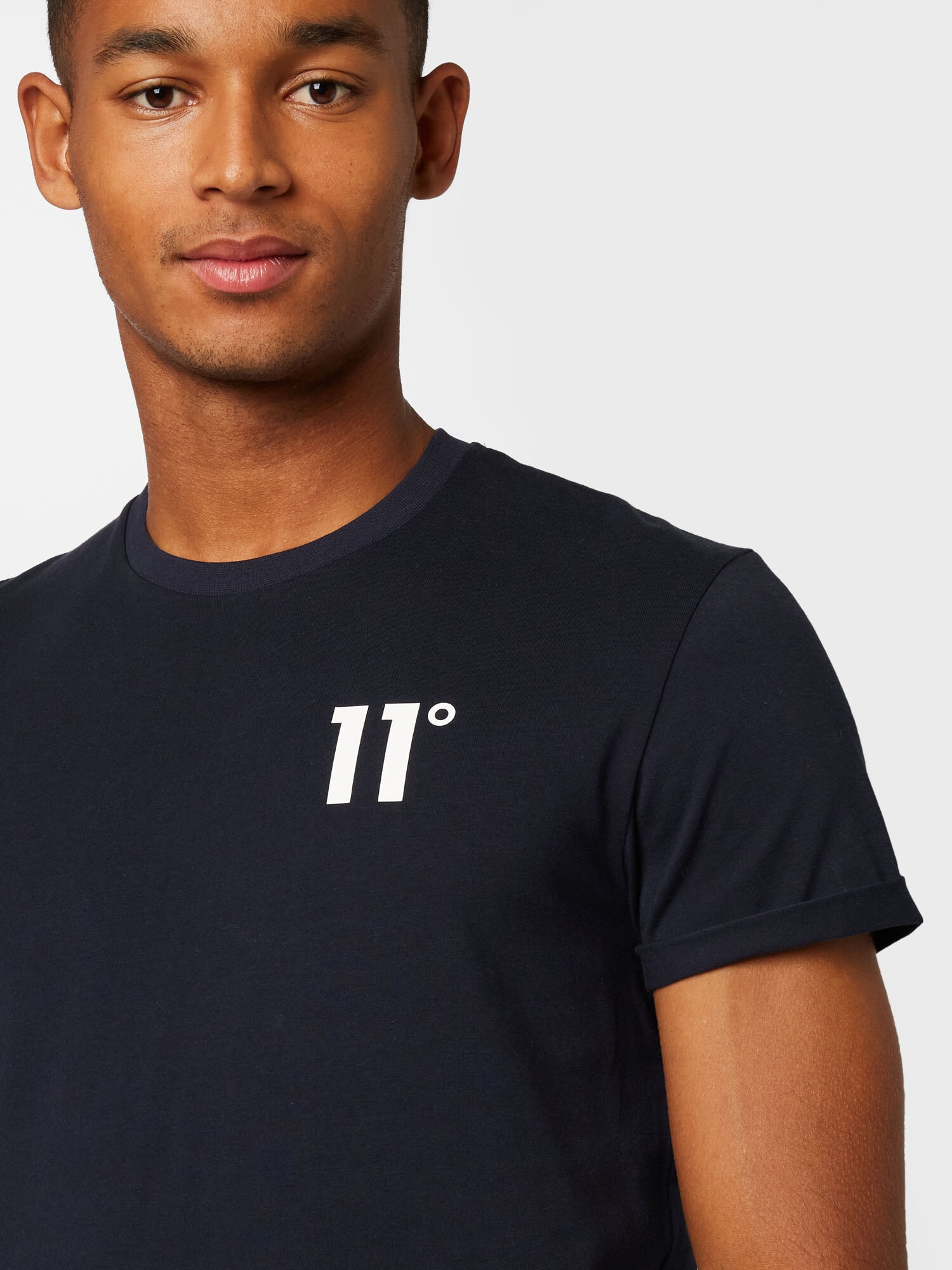 11 Degrees Tricou albastru noapte / alb - Pled.ro