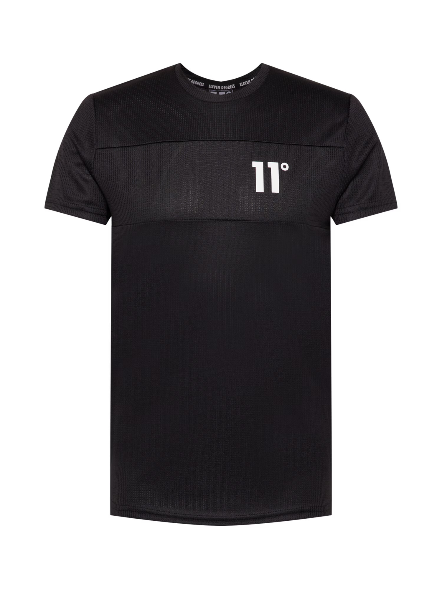 11 Degrees Tricou negru / alb - Pled.ro