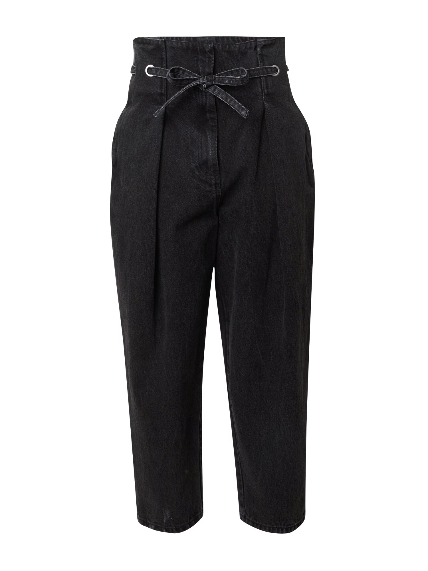 3.1 Phillip Lim Pantaloni cu cute 'ORIGAMI' negru denim - Pled.ro