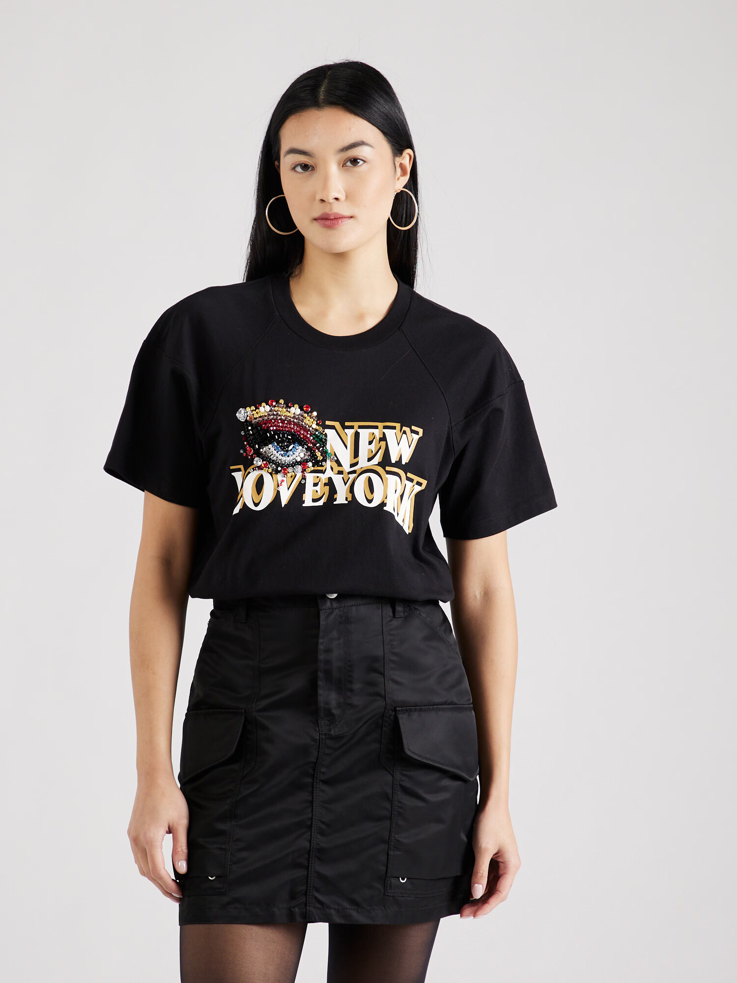 3.1 Phillip Lim Tricou 'EYE LOVE NY' galben / roșu / negru / alb - Pled.ro