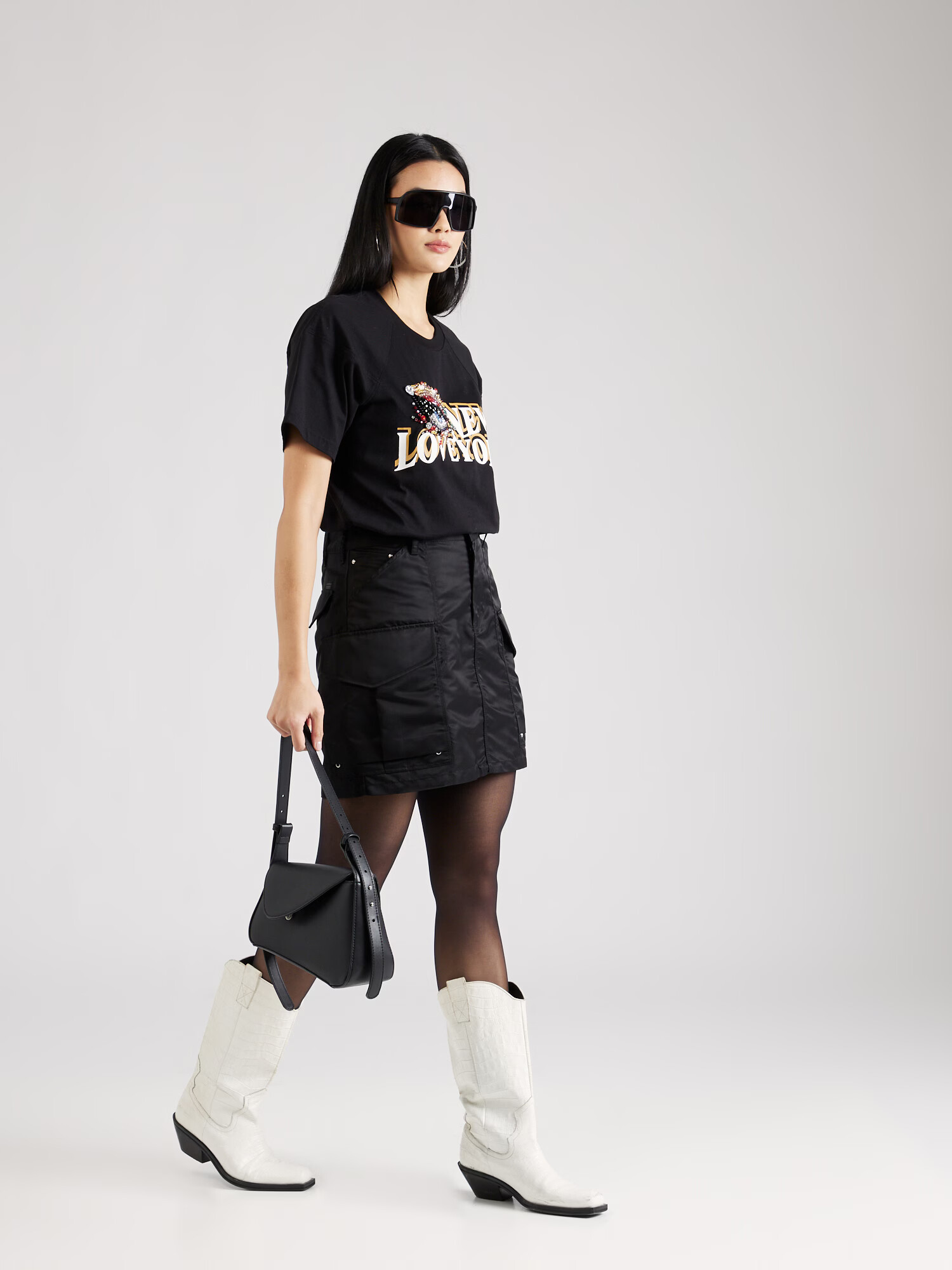 3.1 Phillip Lim Tricou 'EYE LOVE NY' galben / roșu / negru / alb - Pled.ro