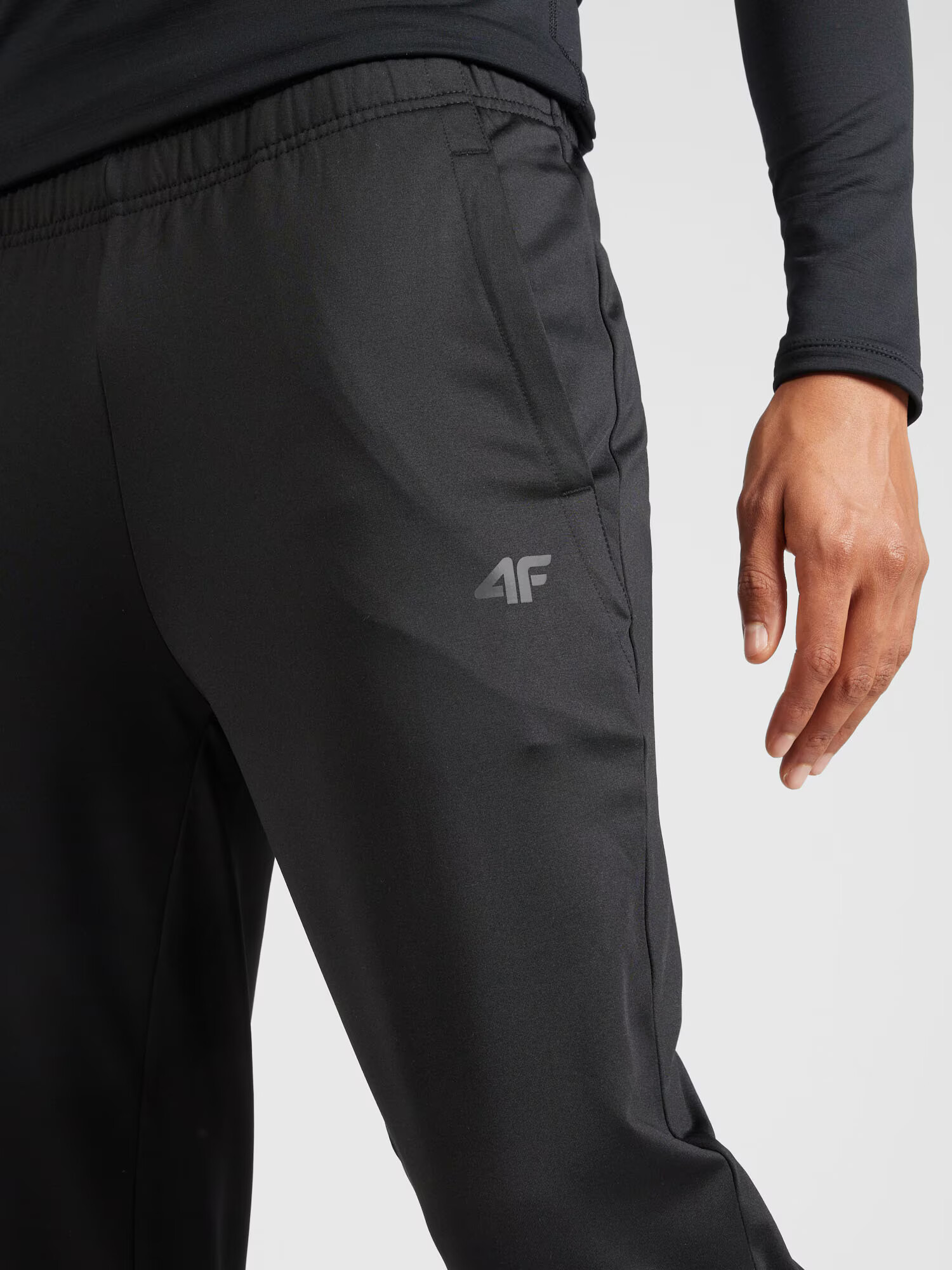 4F Pantaloni sport gri închis / negru - Pled.ro