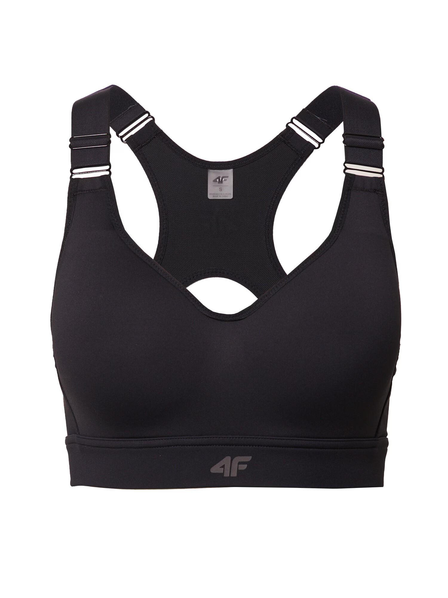 4F Sutien sport gri / negru - Pled.ro