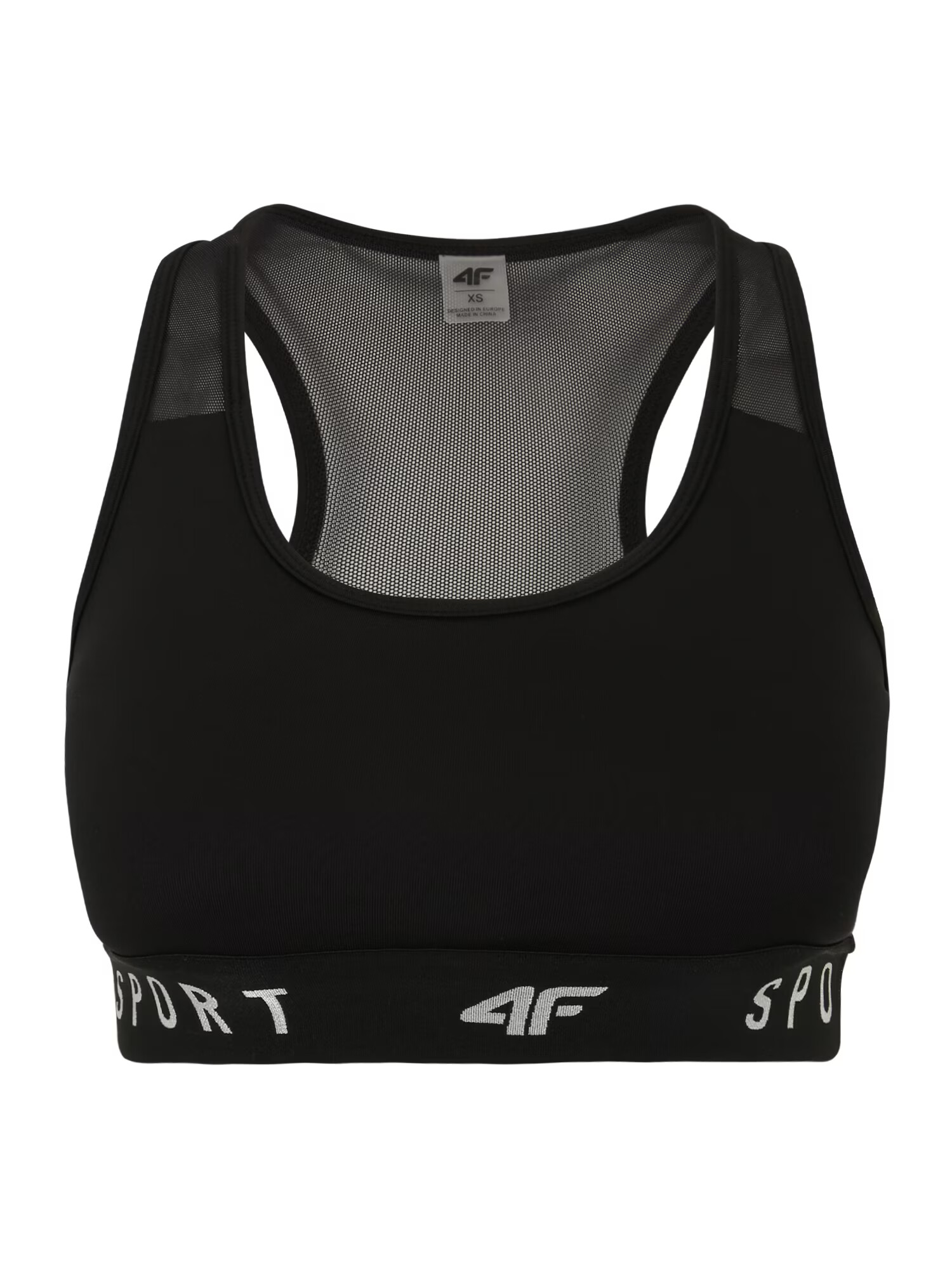 4F Sutien sport negru / alb - Pled.ro