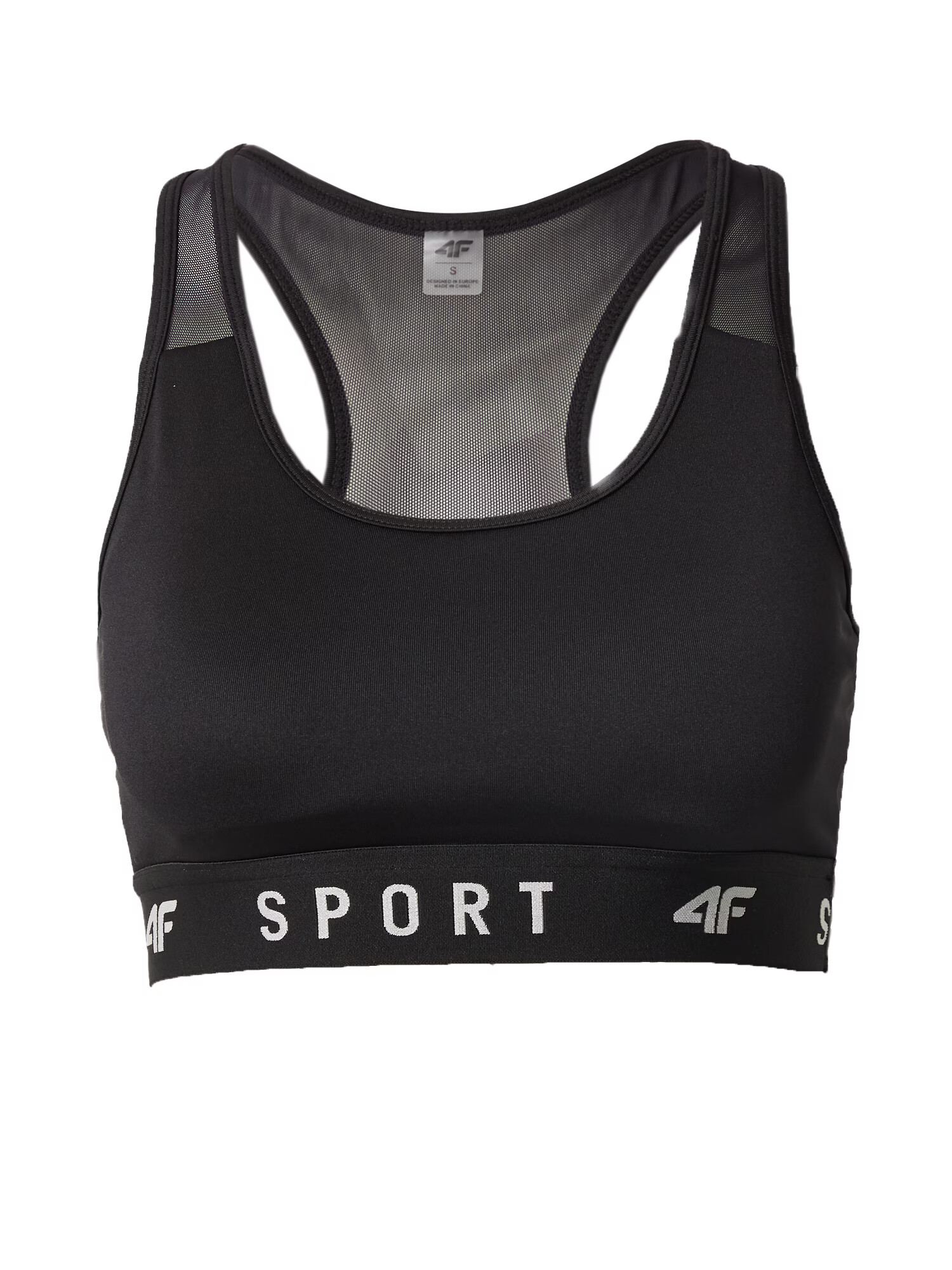 4F Sutien sport negru / alb - Pled.ro