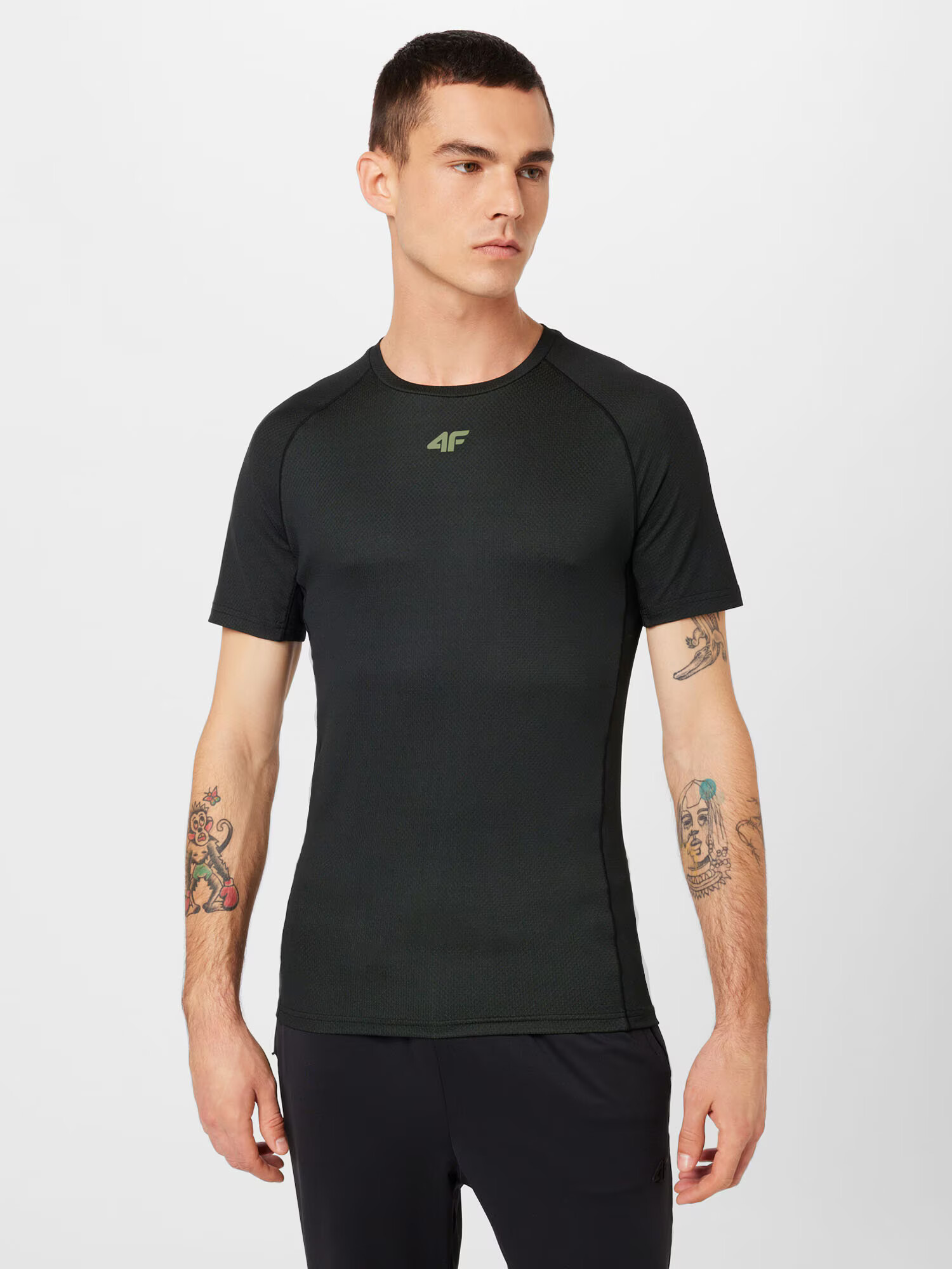 4F Tricou funcțional verde măr / negru - Pled.ro