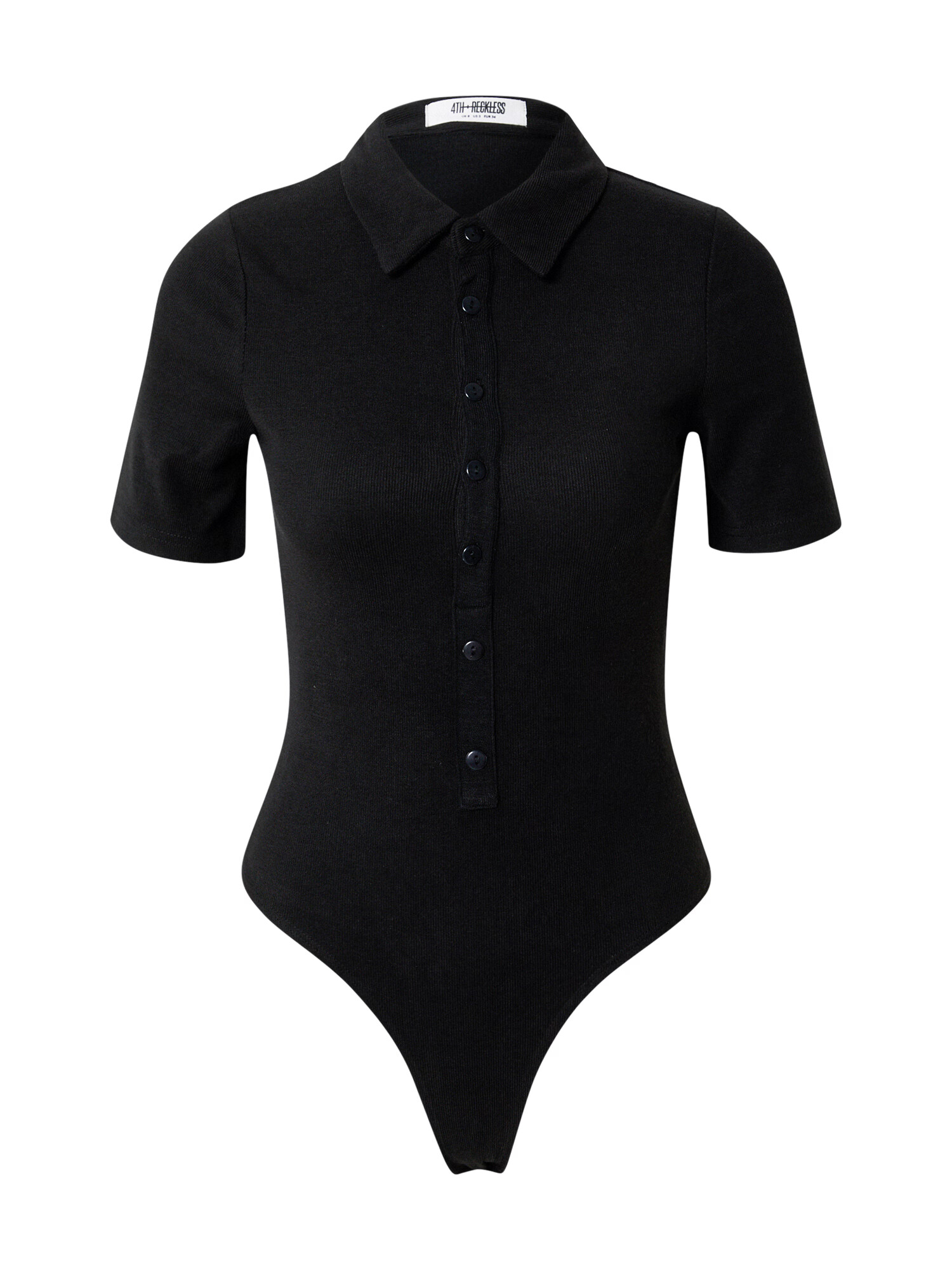 4th & Reckless Tricou body negru - Pled.ro